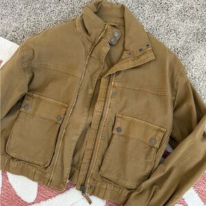 Pilcro Tan Bomber Jacket